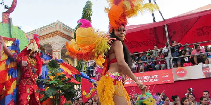 The great parade of La Ceiba Carnival is loaded with colors