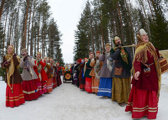 The Maslenitsa is a celebration in Russia to say goodbye to winter and greet spring