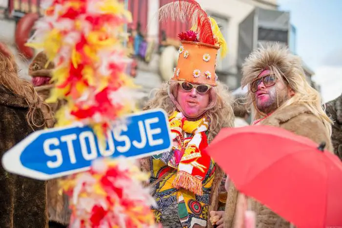 During the Aalst Carnival a cross-dressing men's march takes place