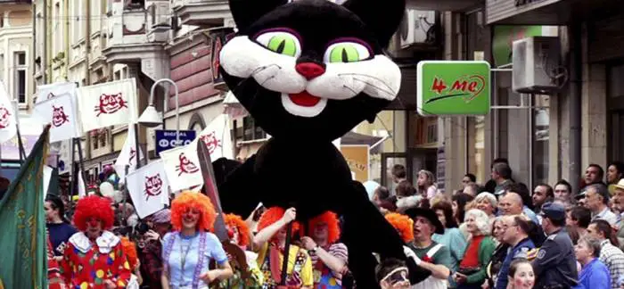 The Black Cat is the official mascot of the Gabrovo Carnival. During the carnival parade its tail is cut off.