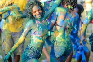The Trinidad and Tobago Carnival J'ouvert is a colorful and fun celebration