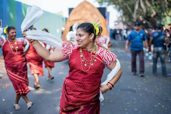 People perform cultural performances during the Carnival in Goa