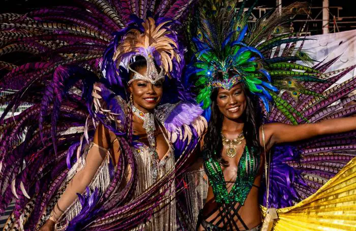 Everyone participates in costumes at the Trinidad and Tobago Carnival