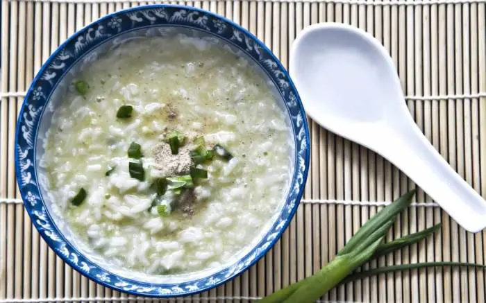 Congee is a porridge made of rice that is served with other ingredients to attribute some flavor to the dish