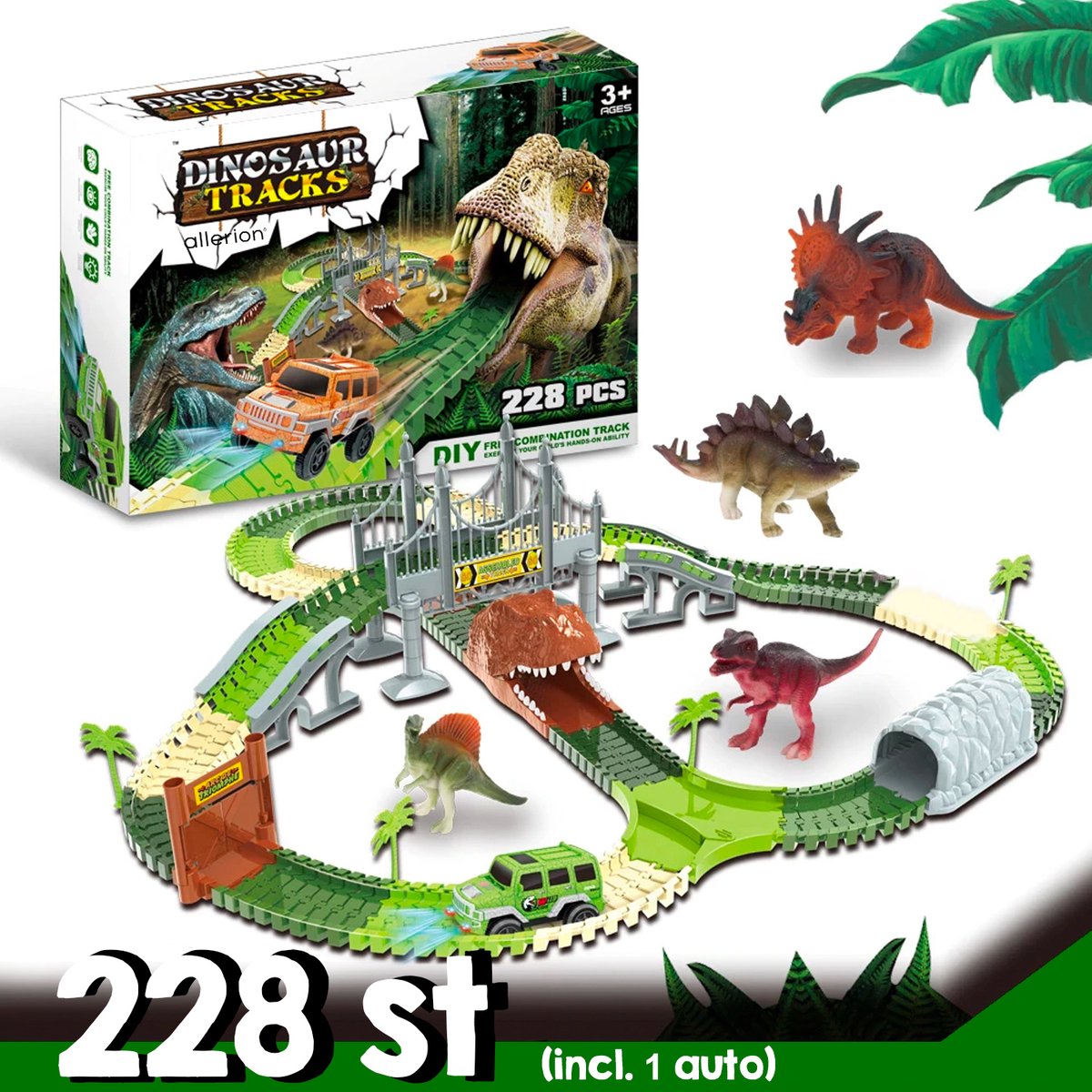 Dino racebaan speelgoed