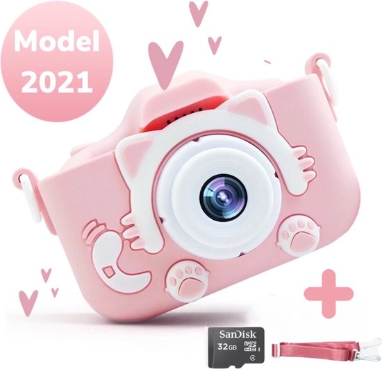 Roze goedkope kindercamera