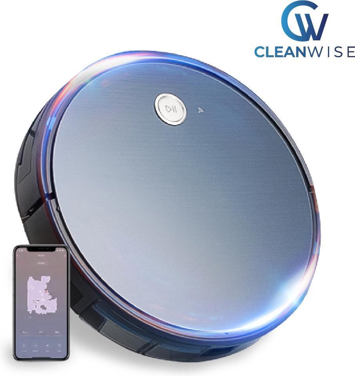 Cleanwise robotstofzuiger met dweil