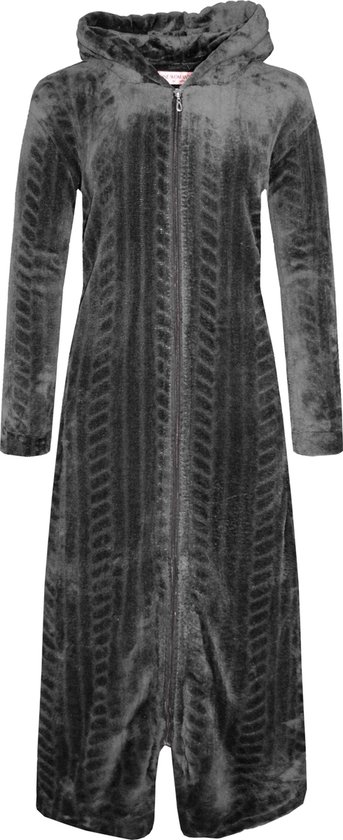 Lange badjas met rits