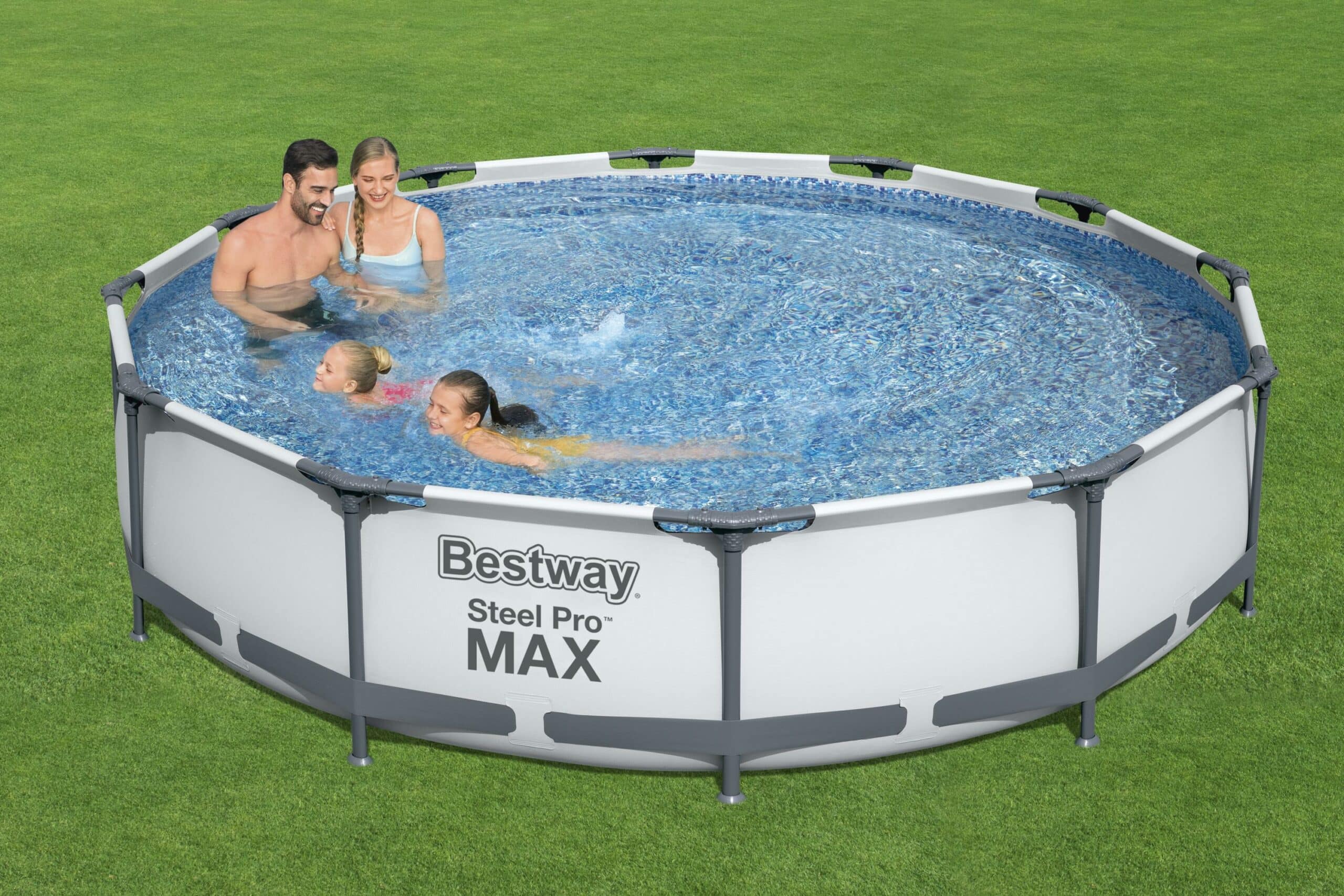 Rundt Steel Pro MAX R1 frittstående basseng til aktiviteter