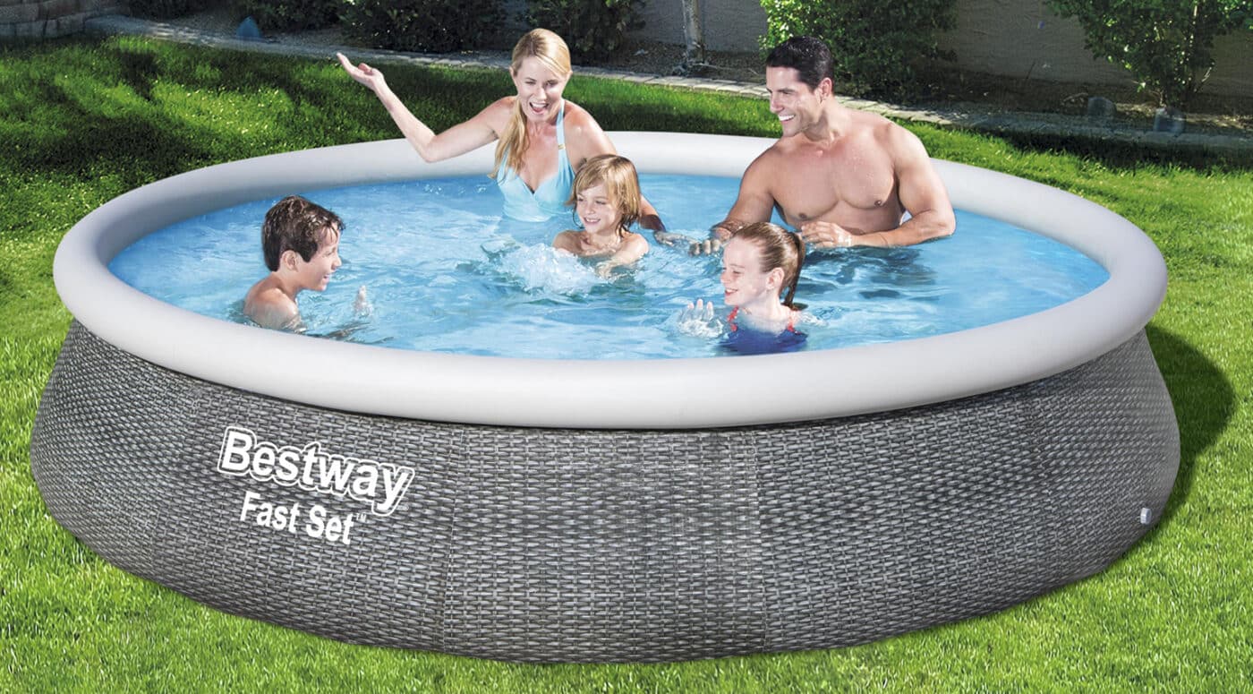 Rundt Bestway Fast W1 oppblåsbart bassengsett