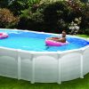 Ovalt Basic™ hvitt bassengsett