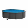 Ovalt Basic™ antrasittgrått bassengsett (4,9 m x 3,6 m x 1,2 m)