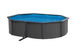 Ovalt Basic™ antrasittgrått bassengsett (4,9 m x 3,6 m x 1,2 m)