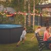 Ovalt Basic antrasittgrått bassengsett (5 m x 3 m x 1,2 m) (2)