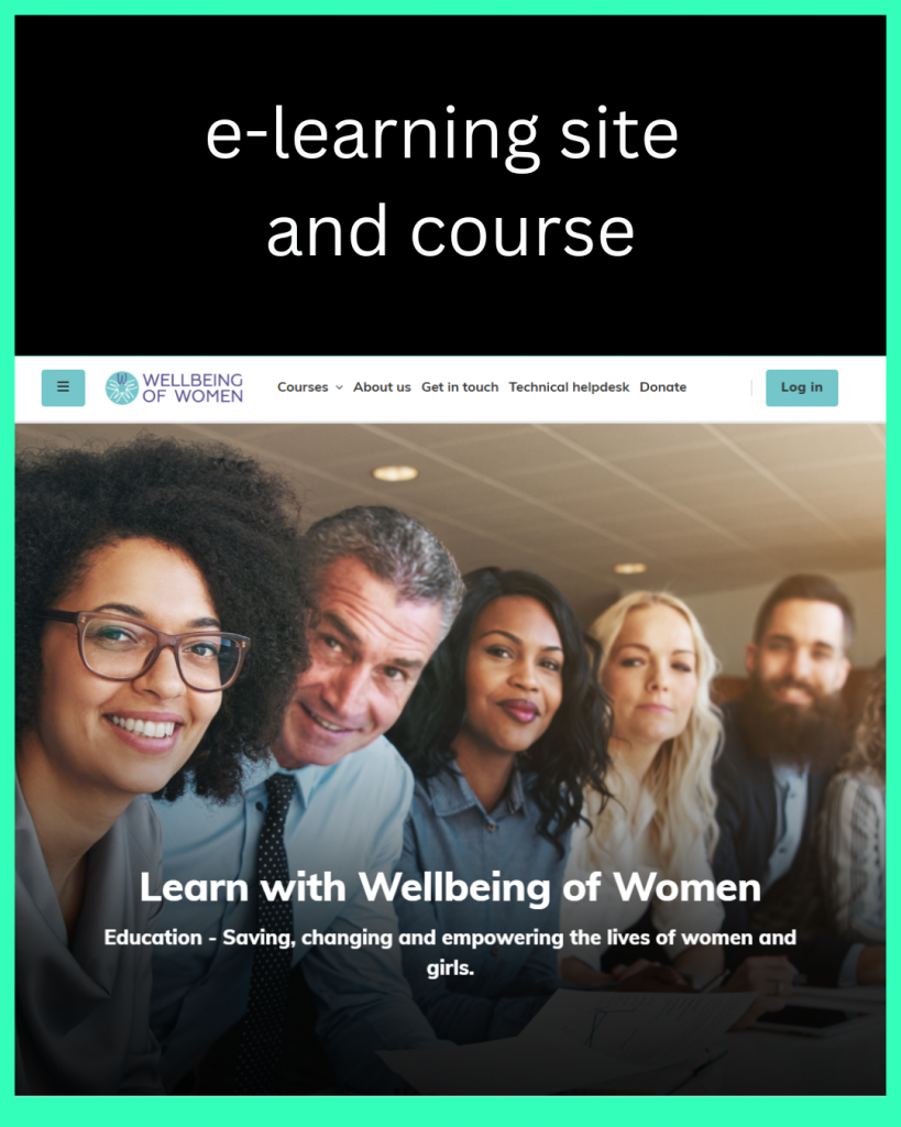 e-learning site and course