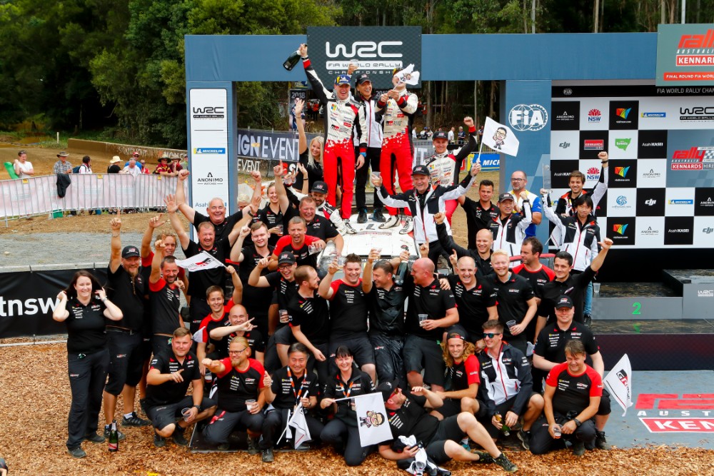 Toyota vinder VM i Rally for konstruktører.