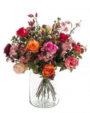 Bouquet de flores artificiales