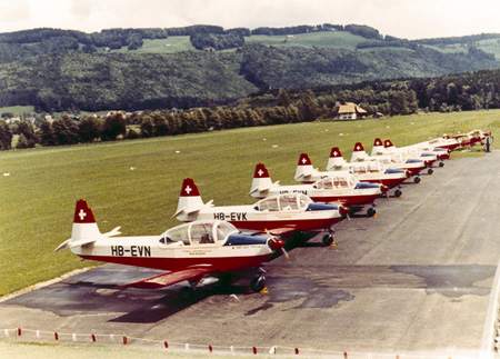Rolf Essenfelder. Auslieferung des 1. Serienflugzeugs an die SWISSAIR am 21.03.1968.