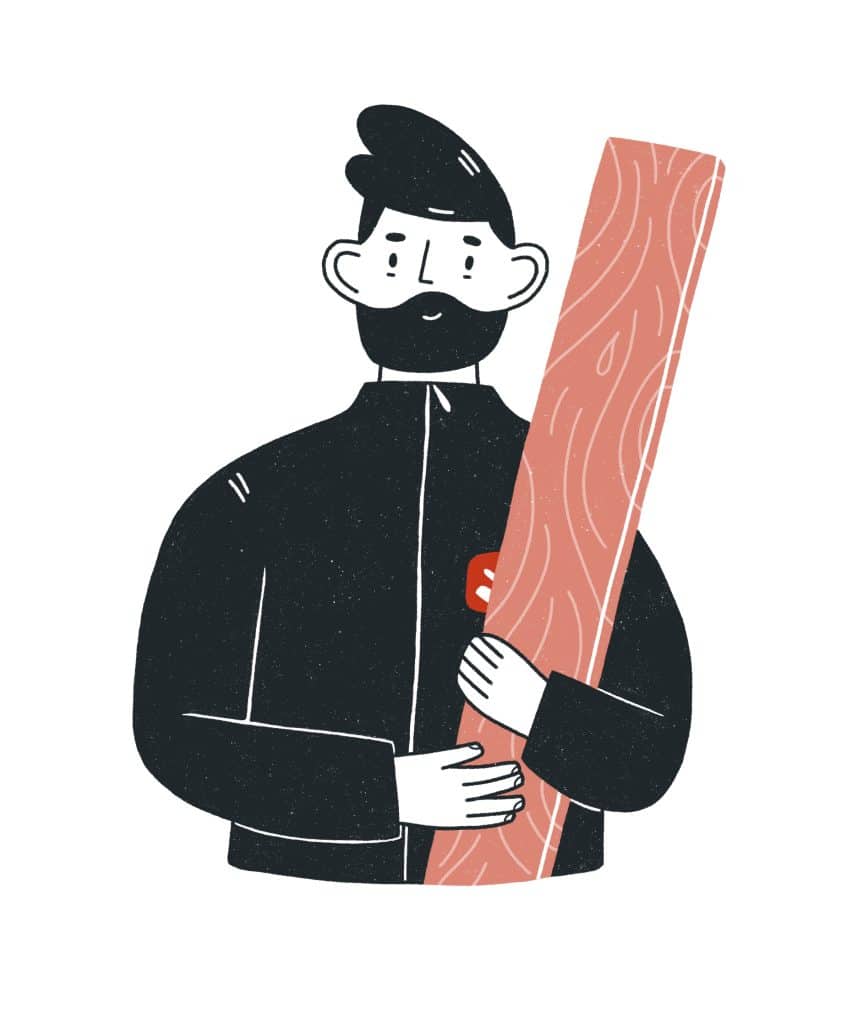 Bjarne Larsen Tømrer illustration