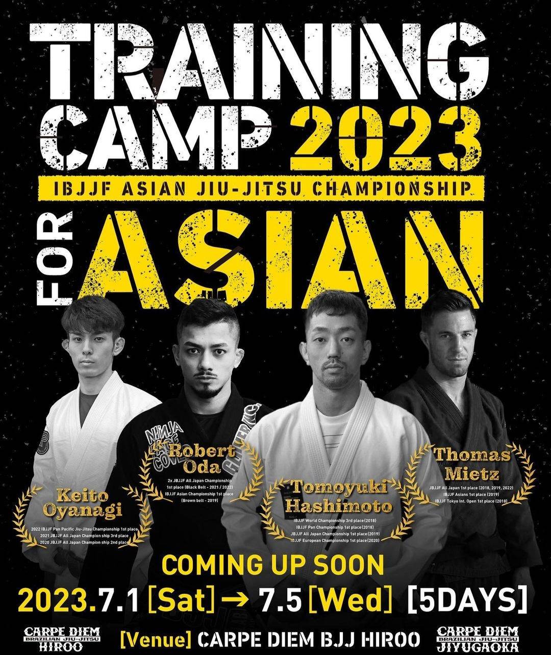 Carpe Diem Training Camp 2023: IBJJF Asian Championships