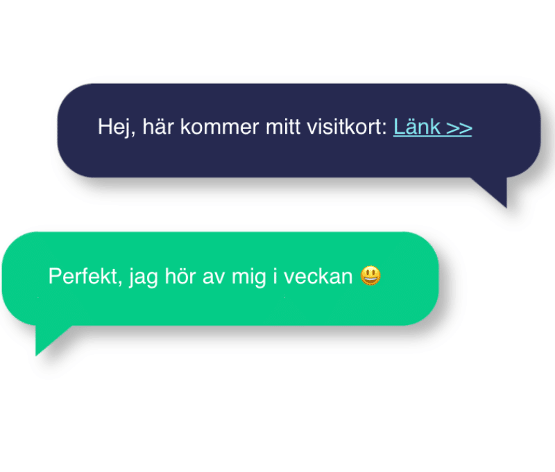 Dela digitalt visitkort via länk