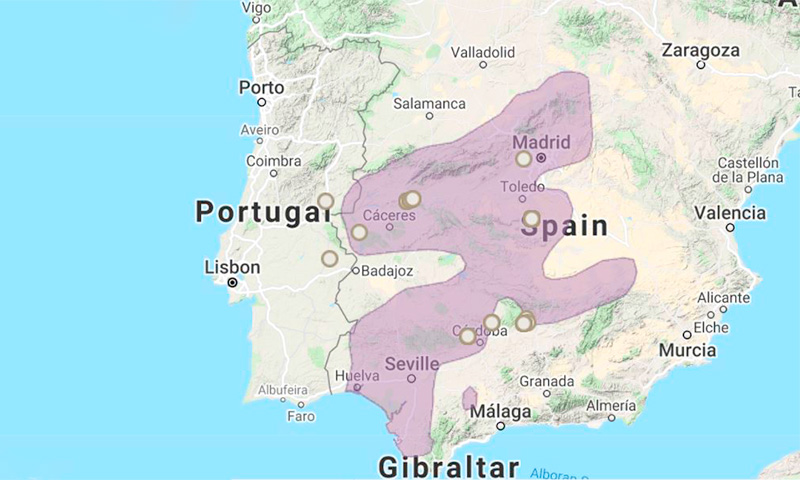spansk kejserørn udbredelse
