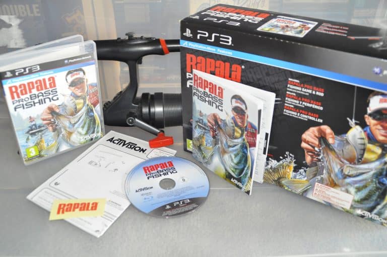 Rapala Fishing pro Collector's edition box with fishing rod PS3