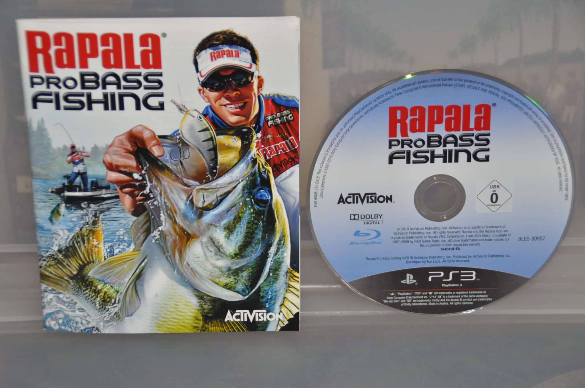 PS3 Rapala Pro Bass Fishing Game & Activision Controller Reel