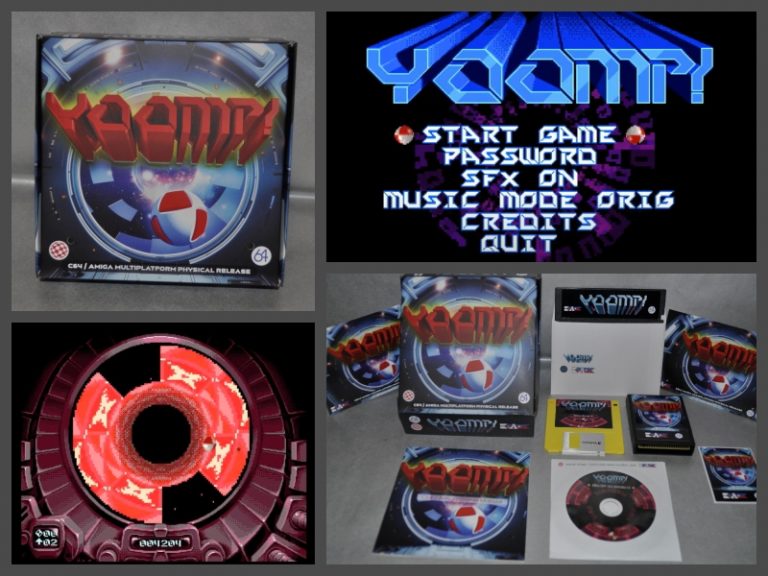 Yoomp! Amiga , CD32, CDTV and Commodore 64 Collectors box. Floppy, CD and Cartridge.