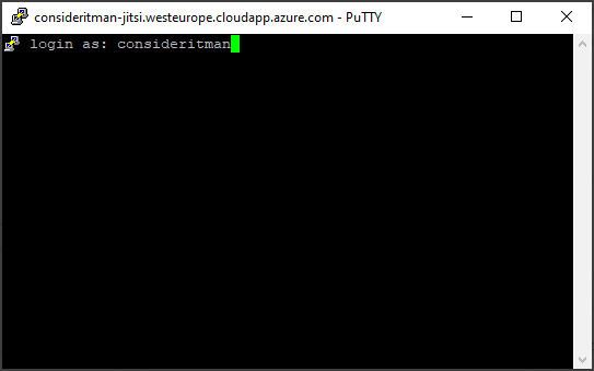 SSH console prompting for Username