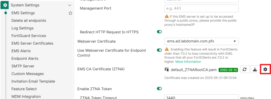 Forticlient Tls FortiClient EMS certificate management for VPN, full SSL/TLS inspection ...