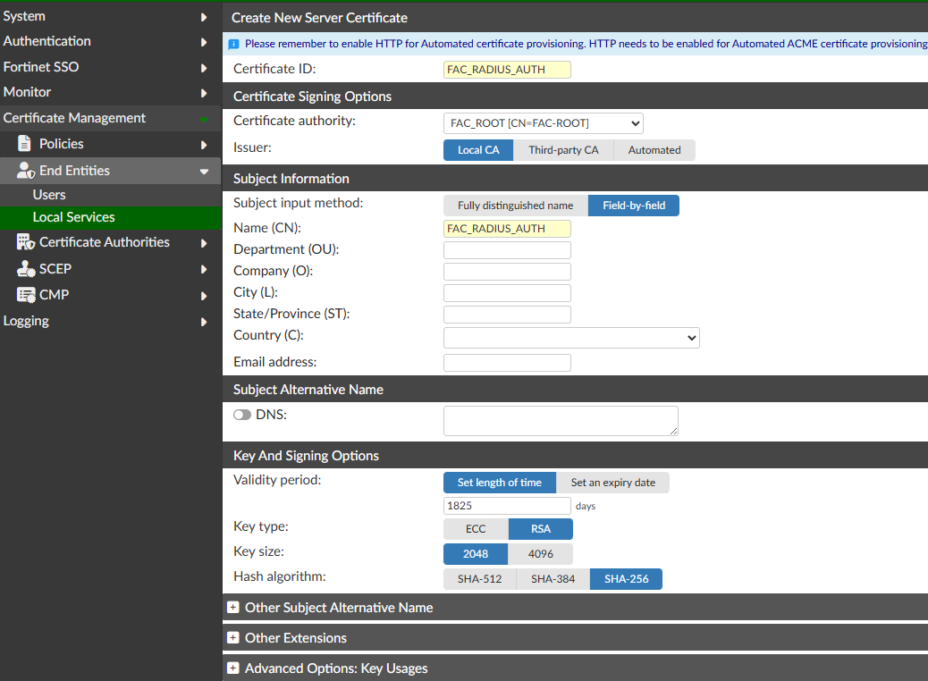 Forticlient Tls FortiClient EMS certificate management for VPN, full SSL/TLS inspection ...