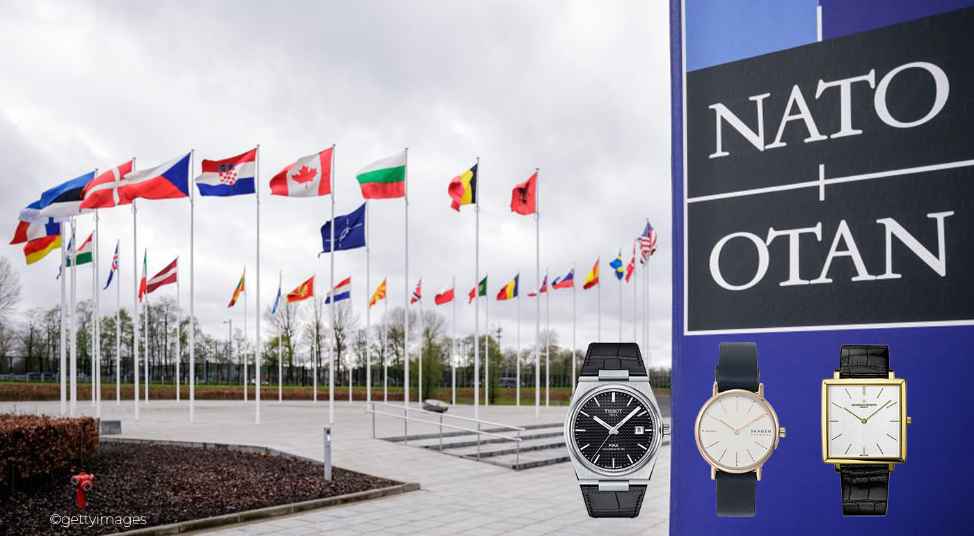 This image highlights some of the confirmed watches worn by NATO heads of government, including the United States, the United Kingdom, Denmark, and Türkiye. The article explores how world leaders such as Donald Trump, Keir Starmer, Mette Frederiksen, and Recep Tayyip Erdoğan express personal style and national identity through their choice of timepiece.