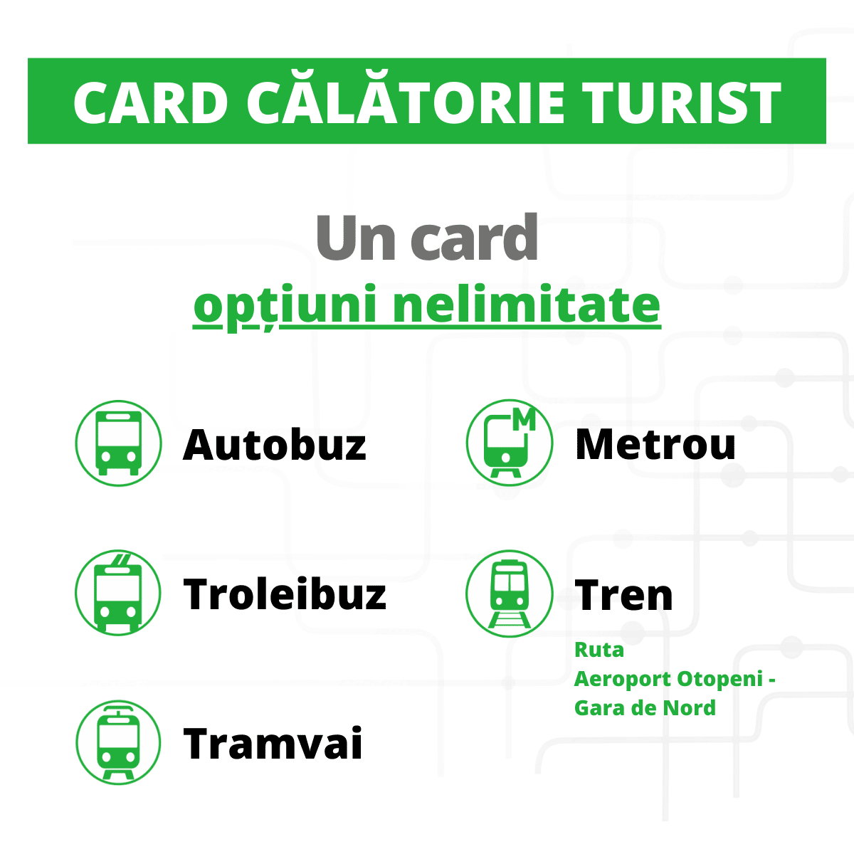 Abonament metropolitan integrat Transport Suprafață + Metrou + Tren