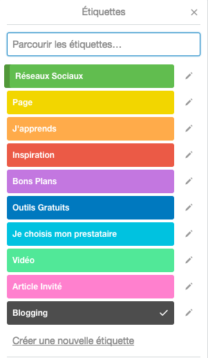 Je te propose un calendrier éditorial à modifier dans Trello.