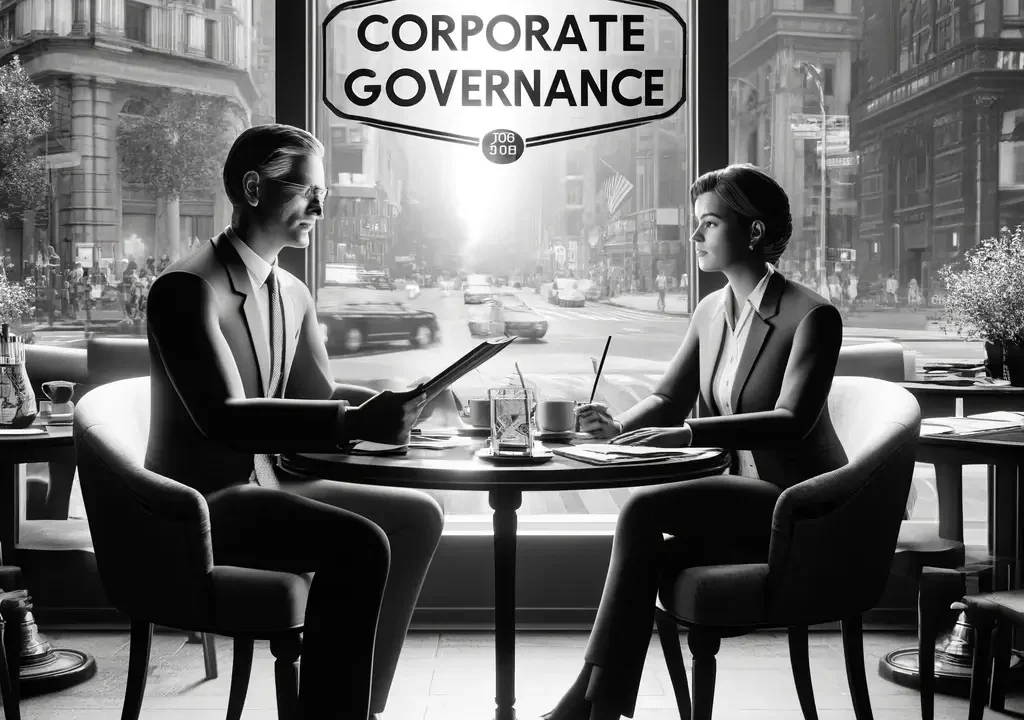 two executives working on Understanding the Principles of Corporate Governance in procurement