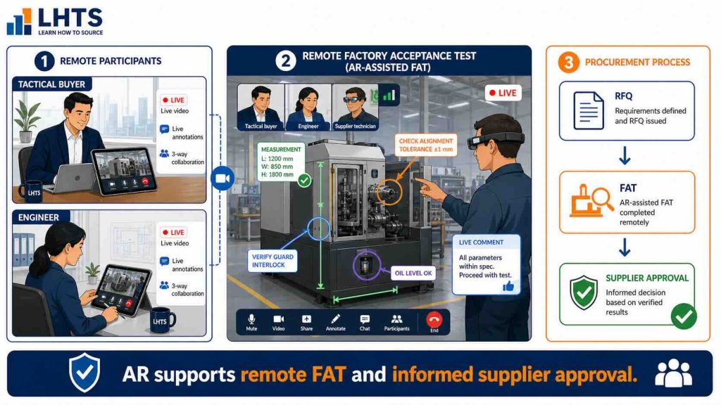 AR during a remote Factory Acceptance Test