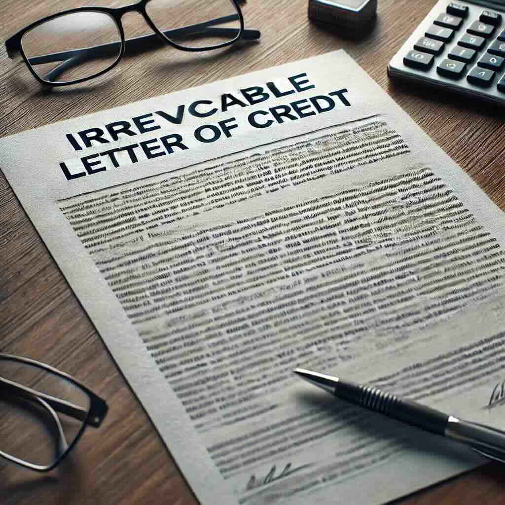 Irrevocable Letter of Credit not very good spelling