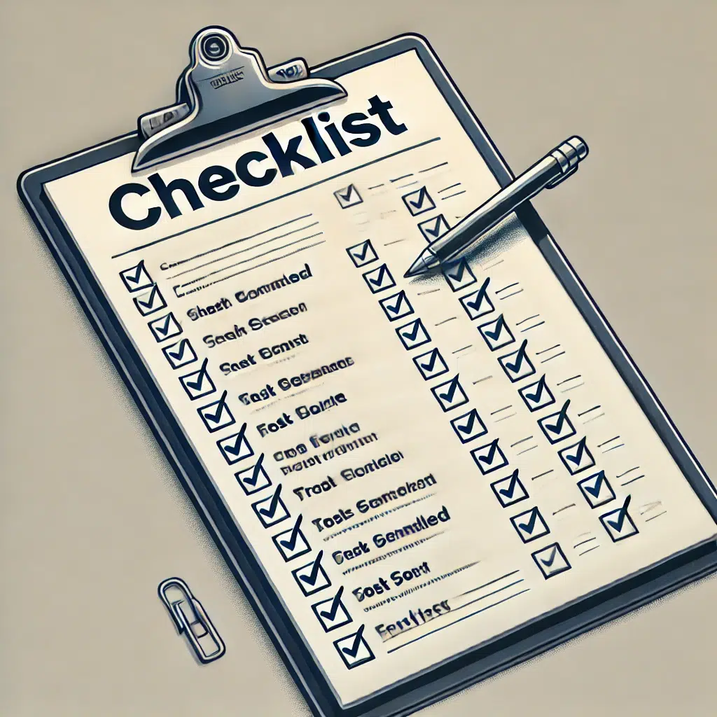 Supplier Responsibility Transfer Checklist