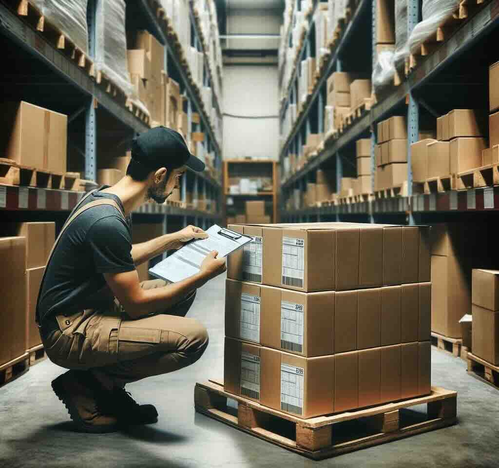 a storage manager checking the Return Material Authorization