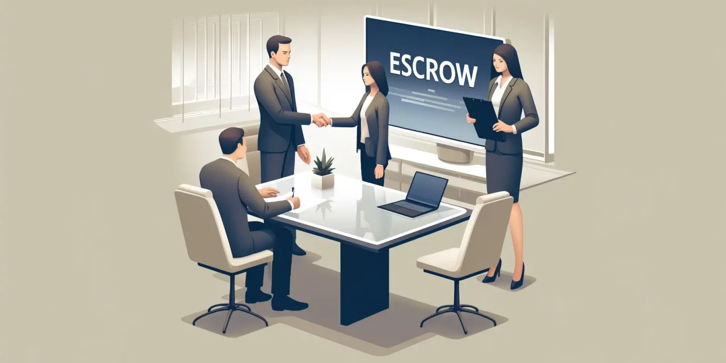 illustrating an escrow transaction in a professional buyer setting