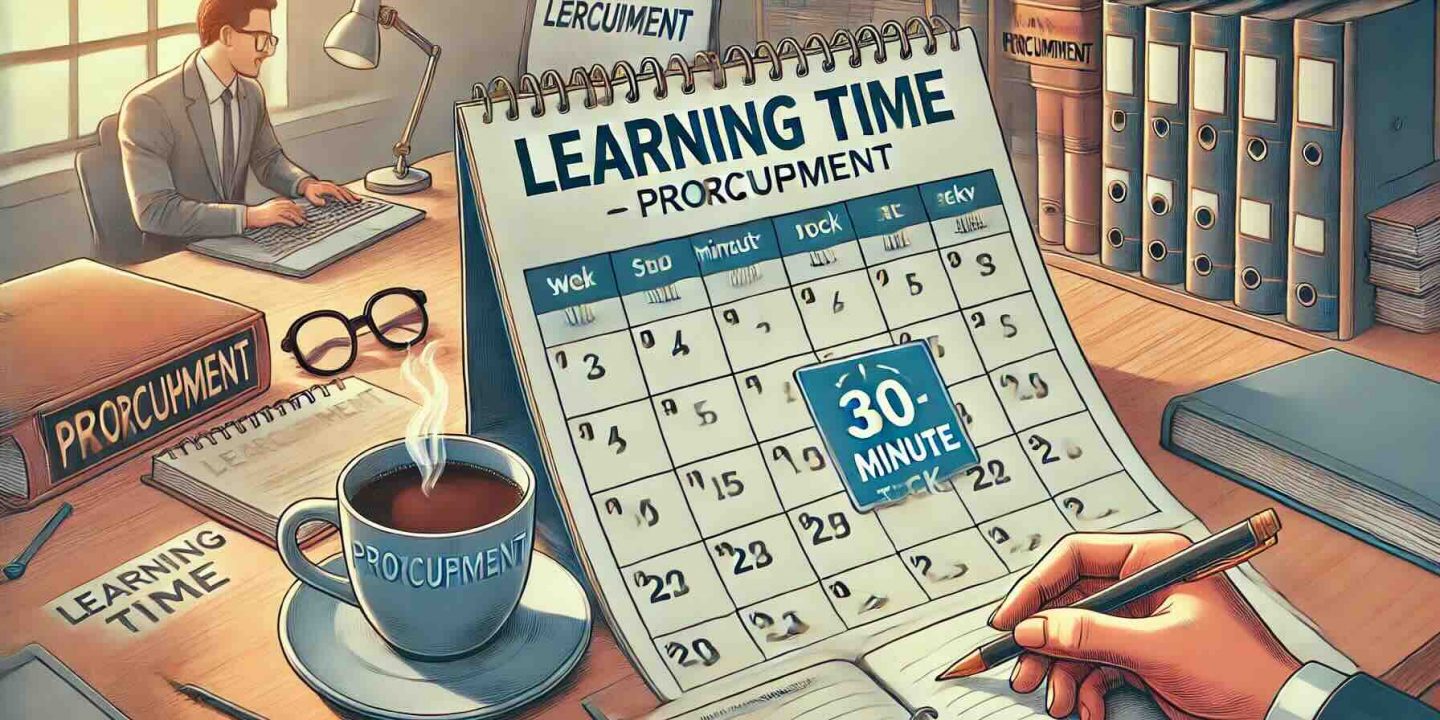 Block 30 min in your schedule for learning procurement