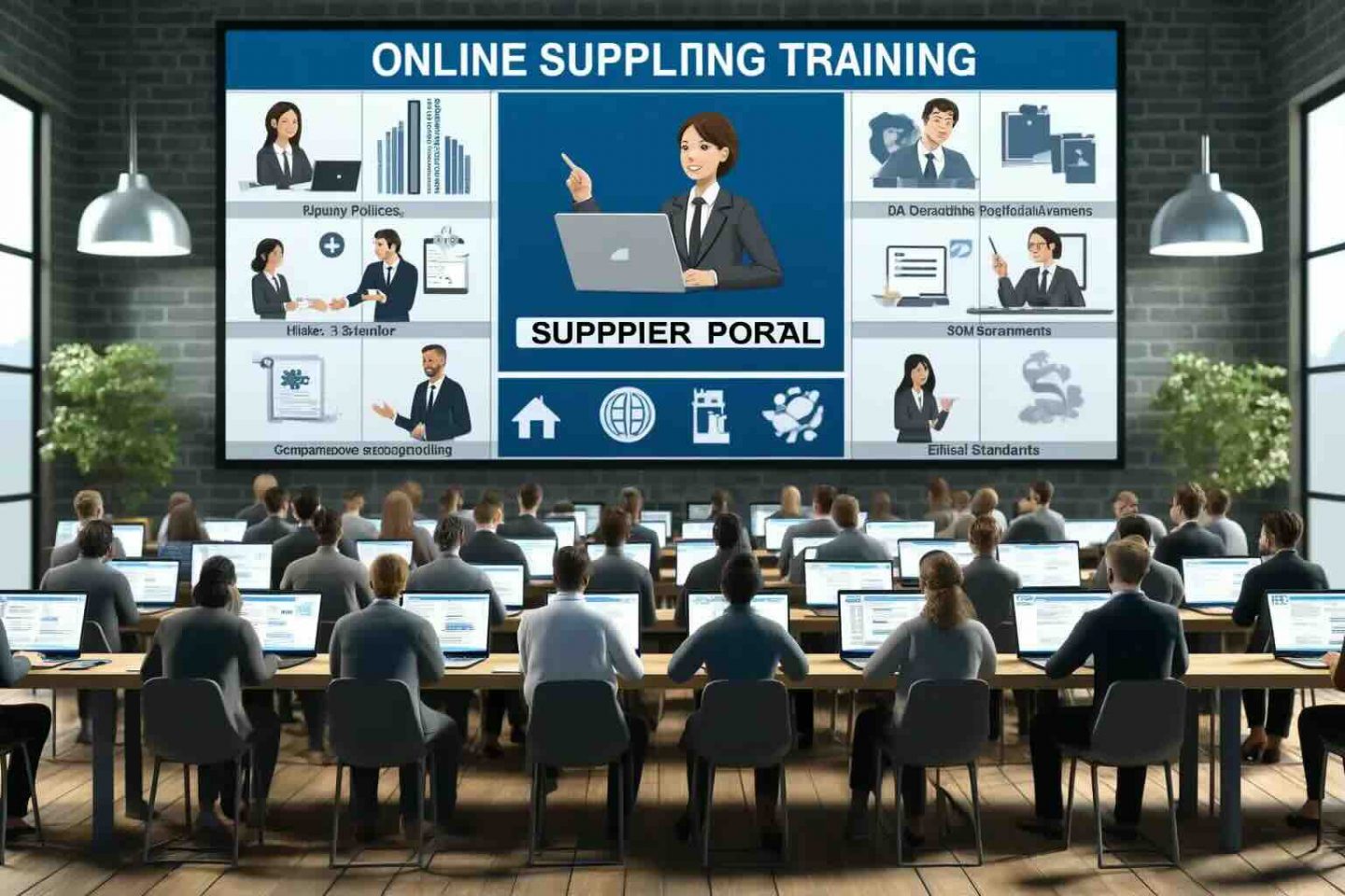 Supplier portal on company homepage - online training ongoing