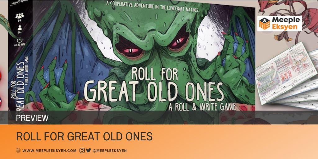 Roll for Great Old Ones, a co-operative Arkham in Roll-and-write format [Preview]