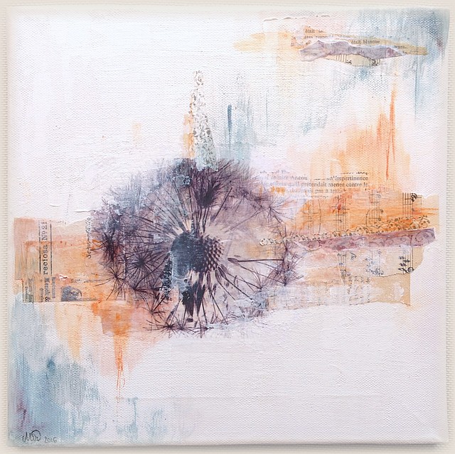 Graines 1 Canvas mixed media, 30 x 30 cm, par Miryl, 2016