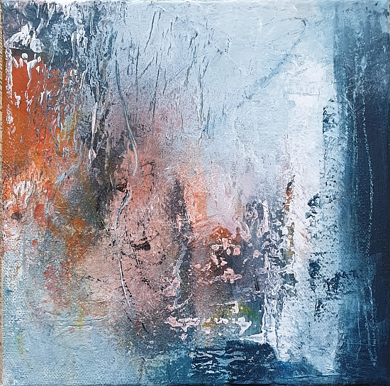 "Givre", tableau mixed media
Du givre et des voeux