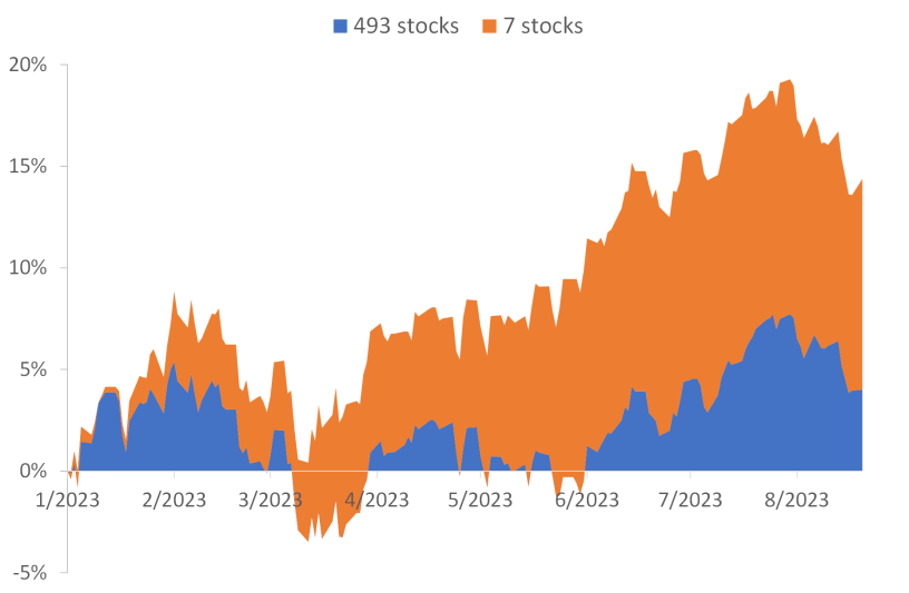 7 or 493 stocks What matters for the S&P 500? Rangvid’s Blog