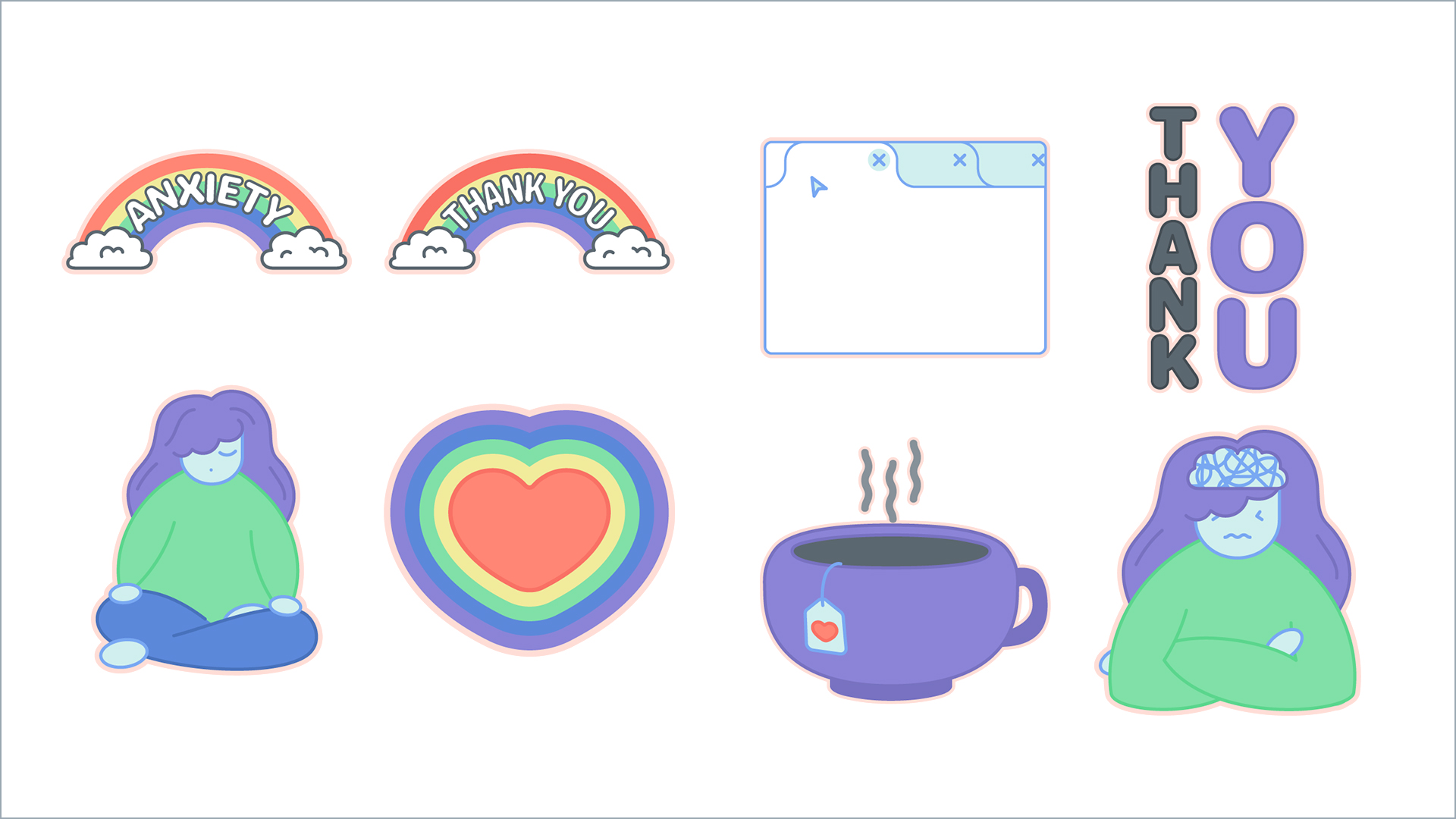 Mindfulness Sticker set