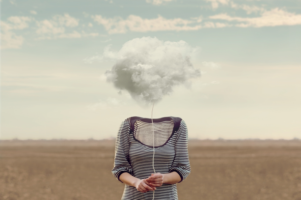 women with a cloud instead of a head