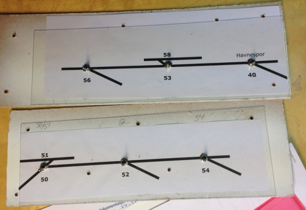 Bakplate + papir med symboler og tekst + 0,75 mm Lexan